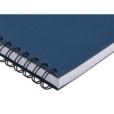 Ежедневник недатированный на гребне А5 Pragmatic, темно-синий-4