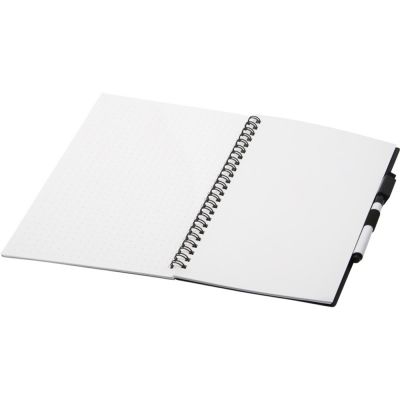 Pebbles Блокнот размером A5 из переработанной бумаги, черный-3