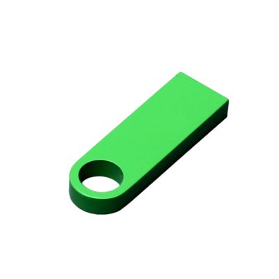 USB 2.0-флешка на 8 Гб с мини чипом и круглым отверстием, зеленый-1