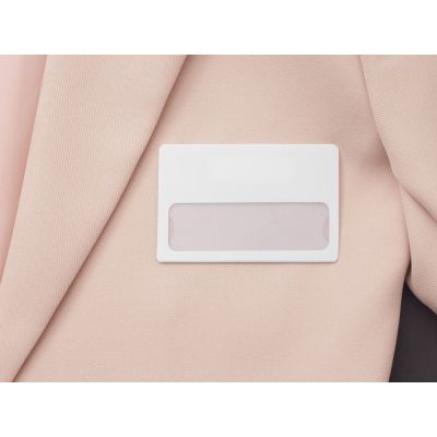 Бейдж с загибушкой(литой) 90х60мм, белый-2