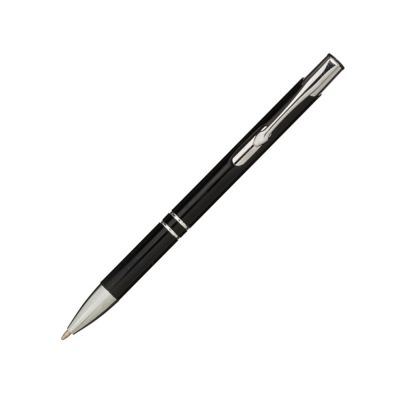 Алюминиевая шариковая кнопочная ручка Moneta, черные чернила, черный-0