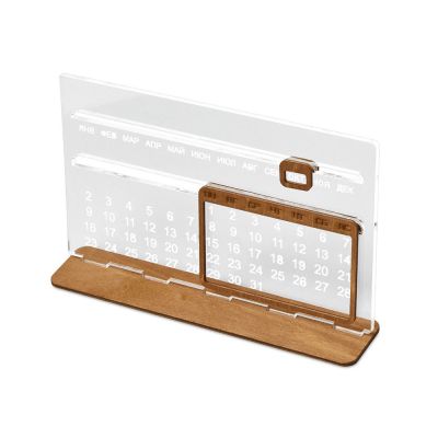 Вечный календарь Evermore 210х127 мм: фанера 3 мм, орг стекло 4 мм, упаковка в плотный крафт конверт-0