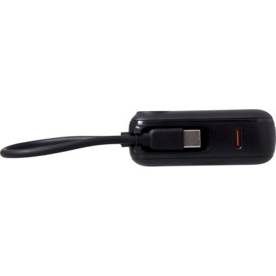 Внешний аккумулятор со встроенным кабелем Liri, QC/PD, 10000 мАч, черный-4