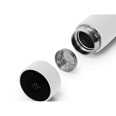 Термос FAMILY MARK LED, soft touch (Белый)-1