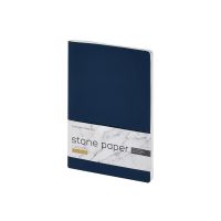Тетрадь с каменной бумагой А5 Carrara 40 л., линейка, темно-синий