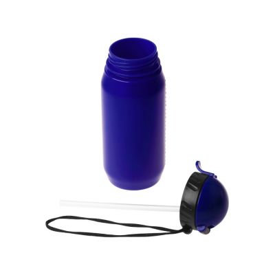 Бутылка для воды с трубочкой Little, 400 мл, синий-4