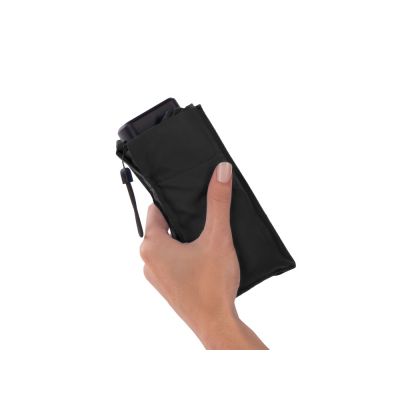 Складной cупер-компактный механический зонт Compactum, черный-10