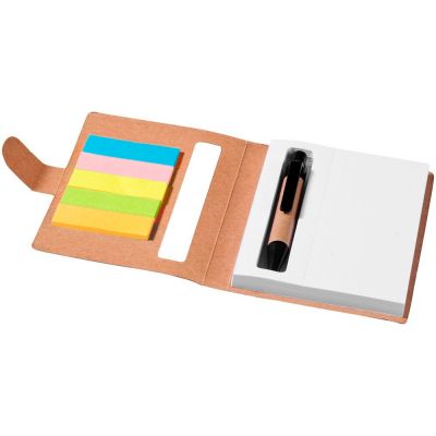 Набор стикеров Expose с ручкой и блокнотом А7, натуральный-1