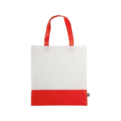Сумка-шоппер двухцветная Revive из нетканого переработанного материала, красный-2