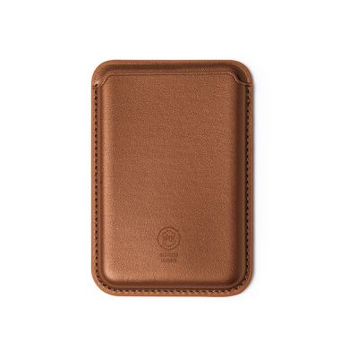 Магнитный картхолдер Cairo, коричневый-0