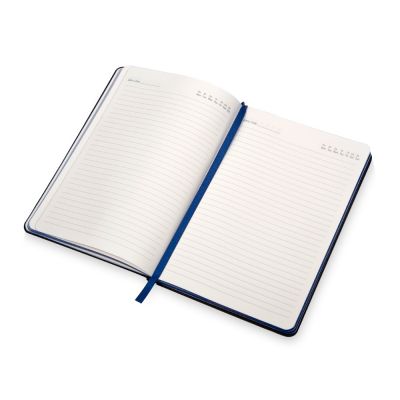 Бизнес блокнот Bossy с цветным срезом, твердая обложка, 128 листов, черный и синий-6