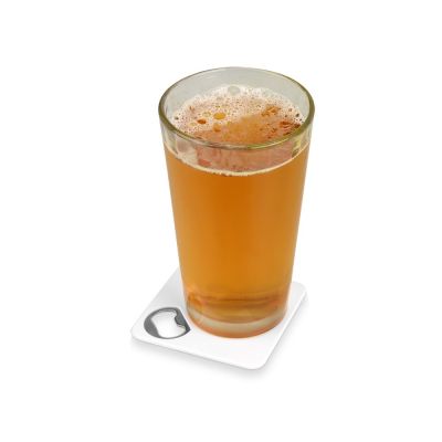 Подставка для кружки с открывалкой Liso, черный/белый-1