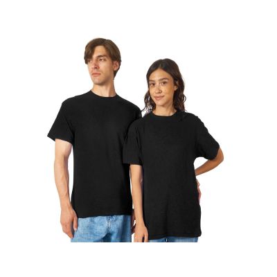 Футболка из джерси с протяжками Portofino унисекс, черный-0