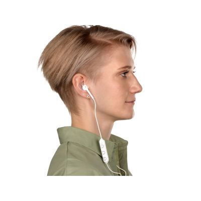 Беспроводные наушники Get Up с чехлом, белый-2