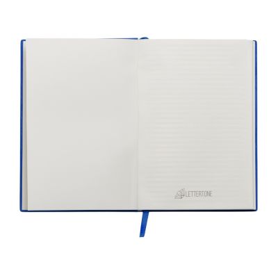 Набор блокнот в гибкой обложке А5 и металлическая шариковая ручка Nabokov, синий-4