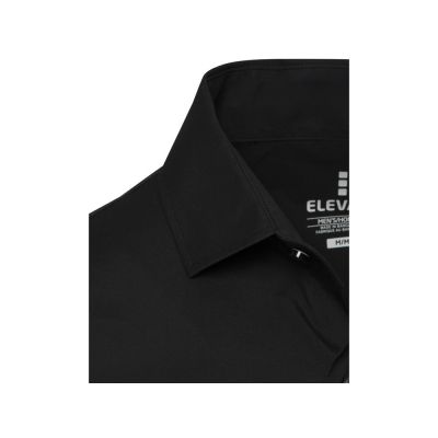 Carnelian мужская рубашка из поплина - сплошной черный-3