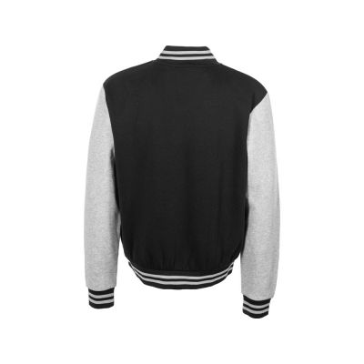 Бомбер Oxford, черный/серый меланж, унисекс-9