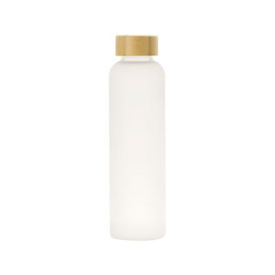 Стеклянная бутылка с бамбуковой крышкой Foggy, 600мл, белый (Р)-2