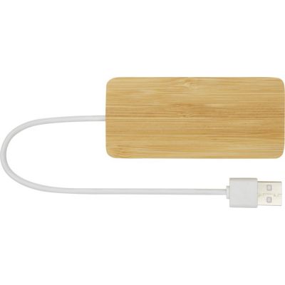 USB-концентратор Tapas из бамбука, натуральный-2