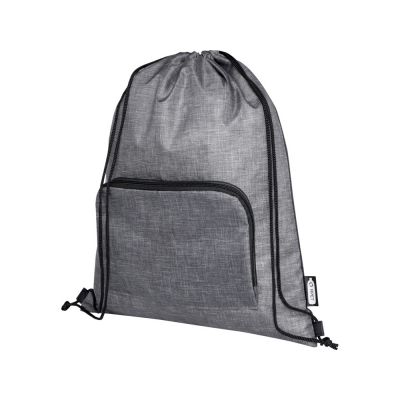 Складная сумка со шнурком Ash из переработанных материалов, соответствующих стандарту GRS, объемом 7 л, черный-0