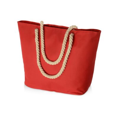 Сумка Seaside для шопинга и пляжа с широким дном, красный-0