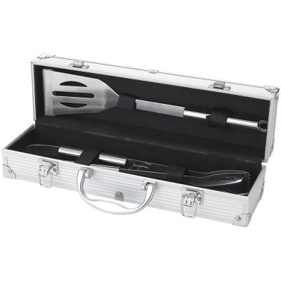 Набор для барбекю в кейсе: лопатка, щипцы, вилка Salvy-1