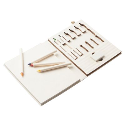 Набор цветных карандашей и листочков для рисования из молочной бумаги Artify, молочный-3