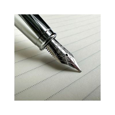 Ручка металлическая перьевая Sienna софт-тач, синий-4