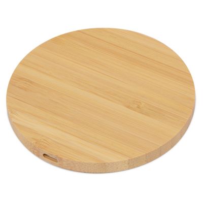 Беспроводное зарядное устройство из бамбука Cap, натуральный-0