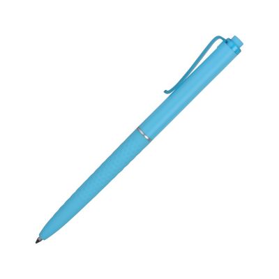 Ручка пластиковая soft-touch шариковая Plane, голубой-2