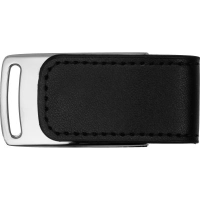 Флеш-карта USB 2.0 16 Gb с магнитным замком Vigo, черный/серебристый-2