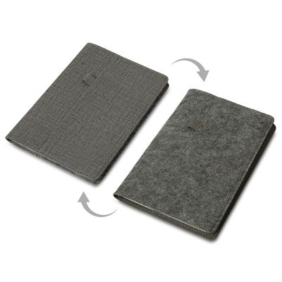 Двустороннее портфолио из рпет-фетра и искусственной кожи Felt, серый-0