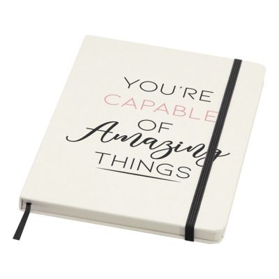 Bass блокнот формата А5 из переработанных материалов, с линованными страницами - сплошной черный-5