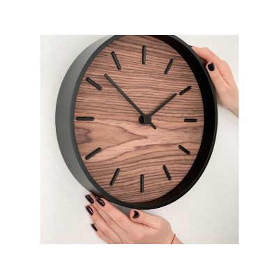 Часы настенные Tiger S, черный, орех-7