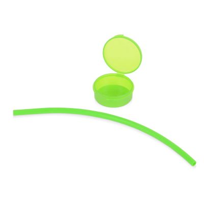 Силиконовая трубочка Fresh в пластиковом кейсе, зеленое яблоко-2