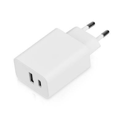 Сетевое зарядное устройство c выходами USB-A и USB-C Recharger, 10 Вт, белый-0