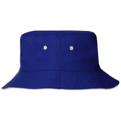 Панама с контрастной окантовкой , классический синий/белый-2