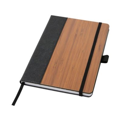 Блокнот A5 Note с обложкой из бамбука, натуральный-0