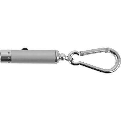 Брелок-фонарик Карабин, серебристый-3