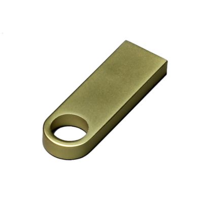 USB 2.0-флешка на 4 Гб с мини чипом и круглым отверстием, золотистый-2