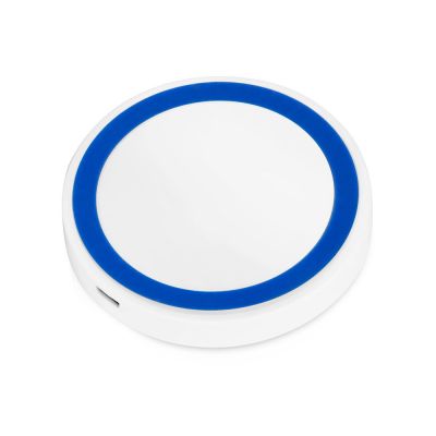 Беспроводное зарядное устройство Dot, 5 Вт, белый/синий-0