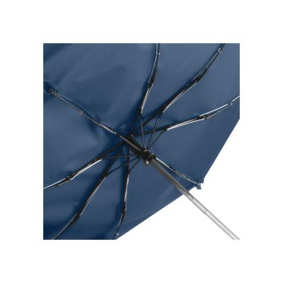 Зонт складной 5640 Guard со светоотражающим кантом, автомат, нейви-2