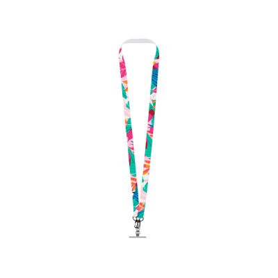 Ланъярд 2 см под сублимацию с 2-мя трендовыми карабинами и металлическим держателем для телефона, черный-1