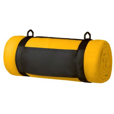 Плед Нежность с плечевым ремнем, желтый-3