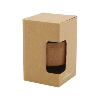 Lidan Кружка из объемом 360 мл с пробковым держателем и силиконовой крышкой, белый-4