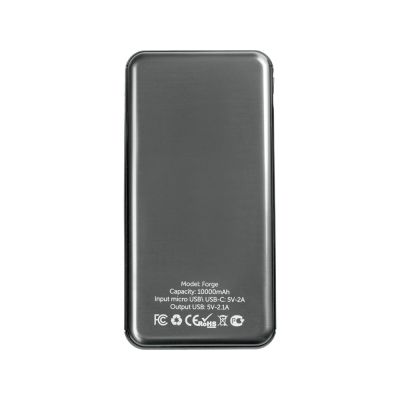 Внешний аккумулятор Forge v.2, металл, 10000mah, серый-2