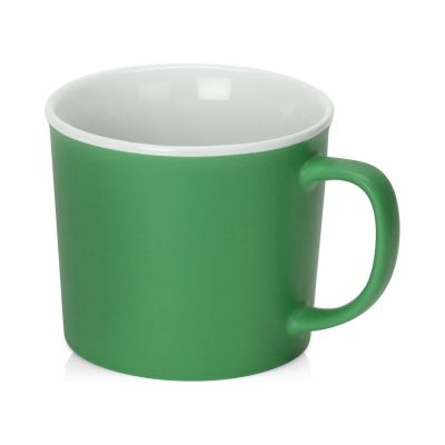 Матовая кружка Nancy 360 мл цветная снаружи, белая внутри, зеленый классический-0