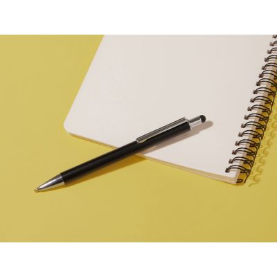 Ручка металлическая шариковая Groove Touch Recy, черный-4