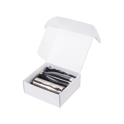 Подарочный набор с термокружкой и бутылкой Water cross, серебристый-2