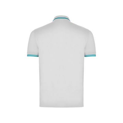 Рубашка поло Montreal мужская, белый/бирюзовый-1